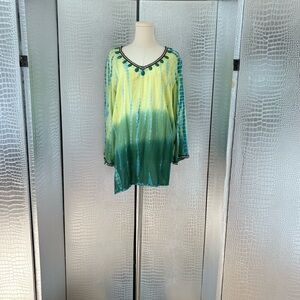 Green and Yellow Ombre Tunic